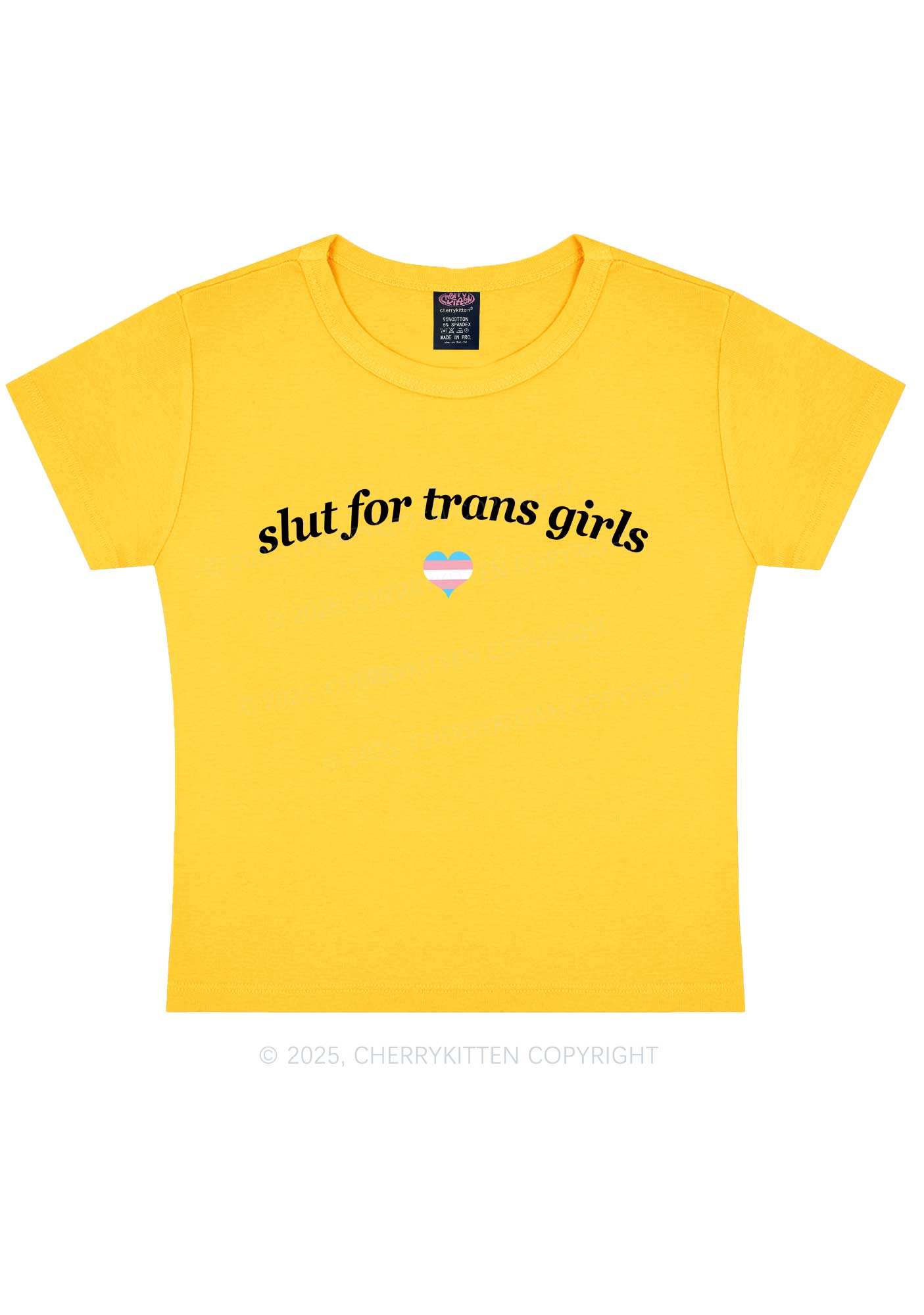 Slxt For Trans Girls Y2K Baby Tee Cherrykitten