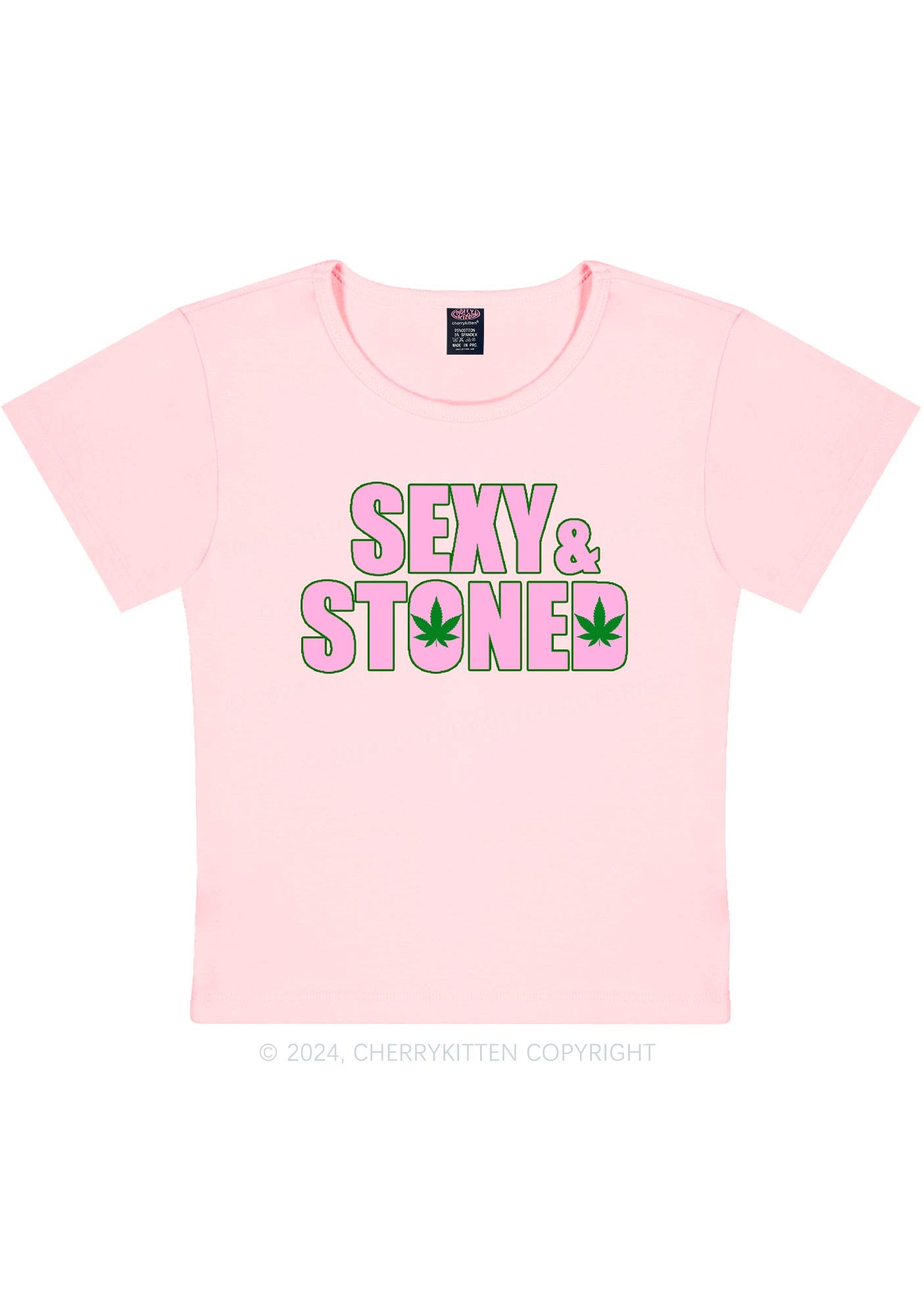 Sx Stoned Y2K Baby Tee Cherrykitten