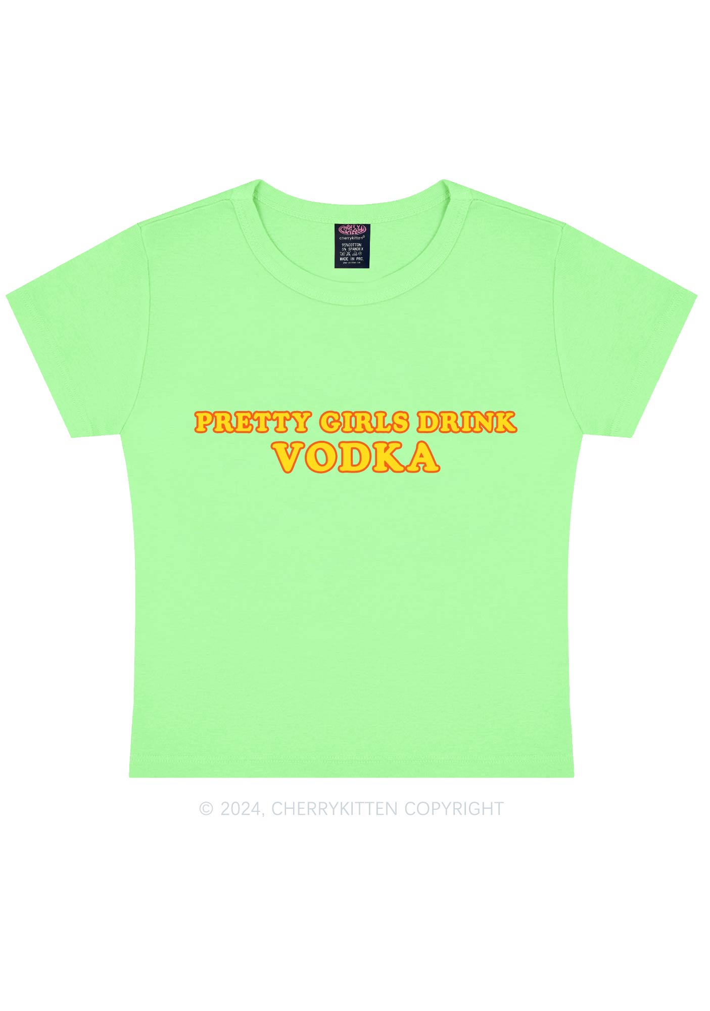 Pretty Girls Drink Vodka Y2K Baby Tee Cherrykitten