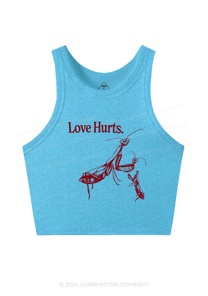 Love Hurts Y2K Valentine's Day Crop Tank Top Cherrykitten