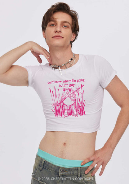 But I Am Gay Y2K Baby Tee Cherrykitten