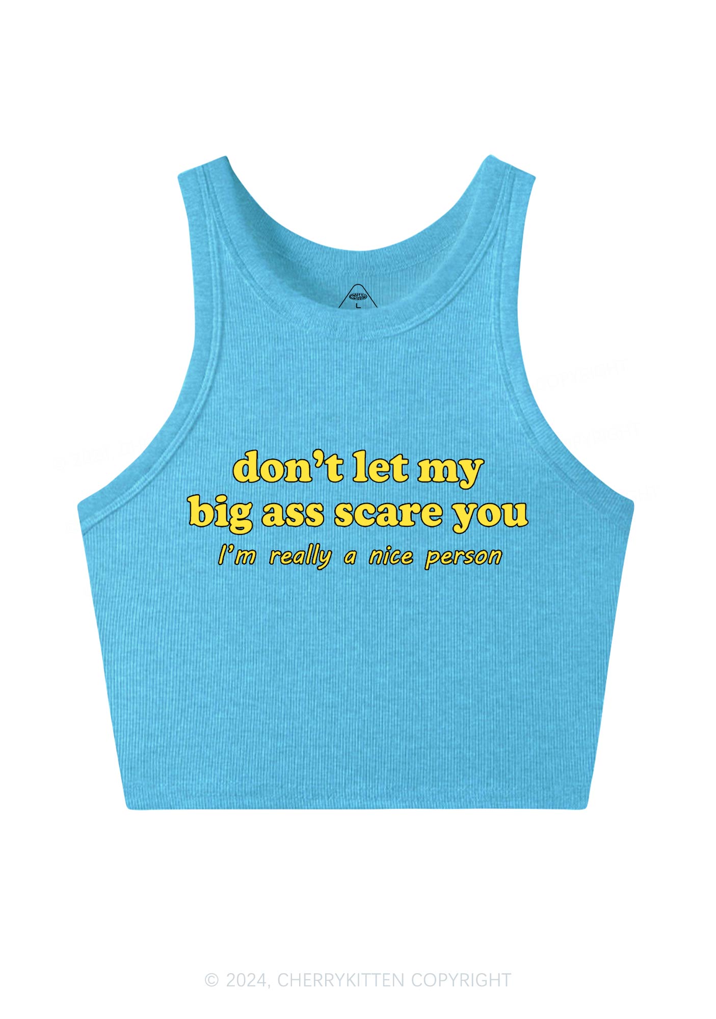 Big Axx Scare You Y2K Crop Tank Top Cherrykitten