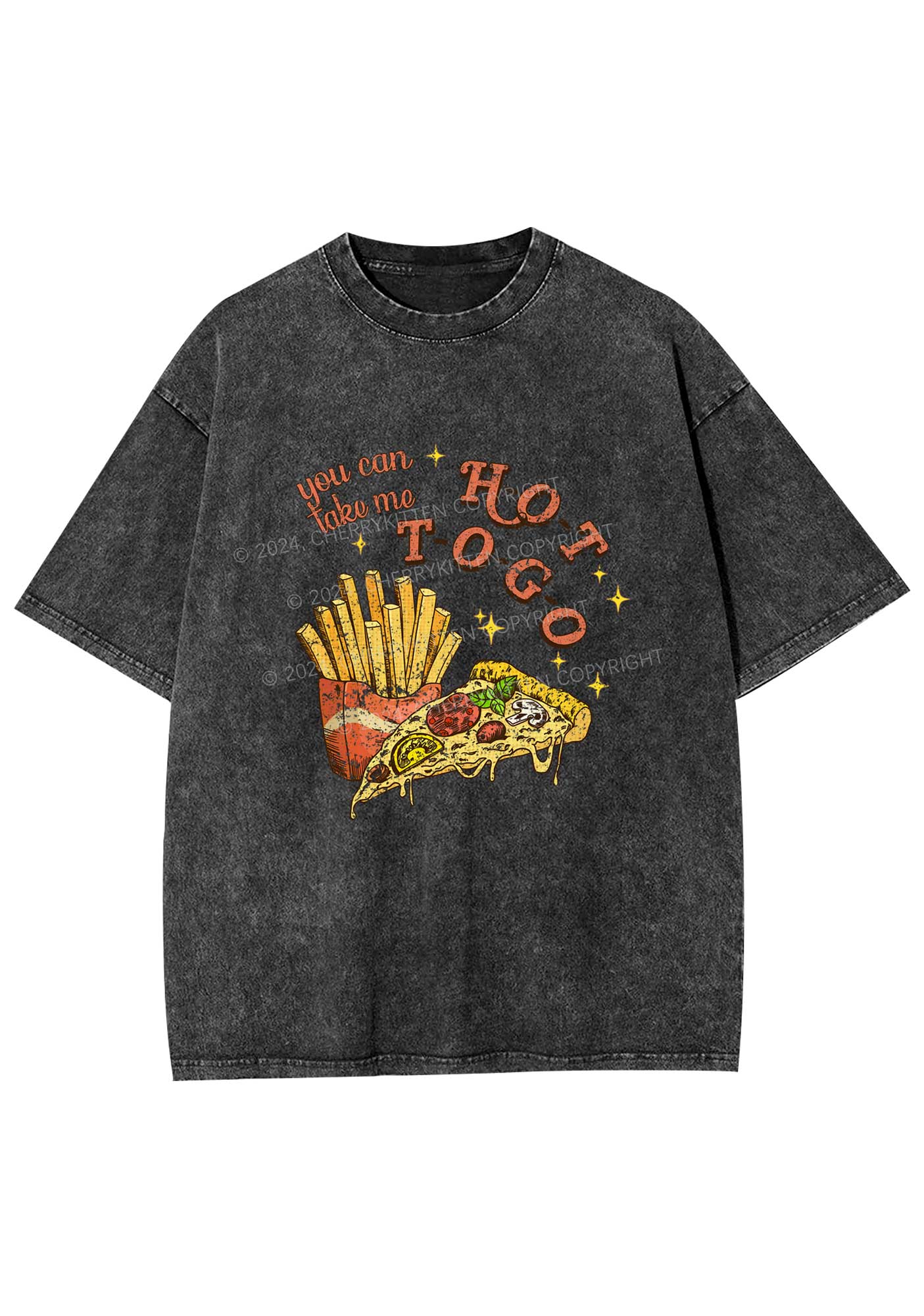 Take Me Hot To Go Y2K Washed Tee Cherrykitten