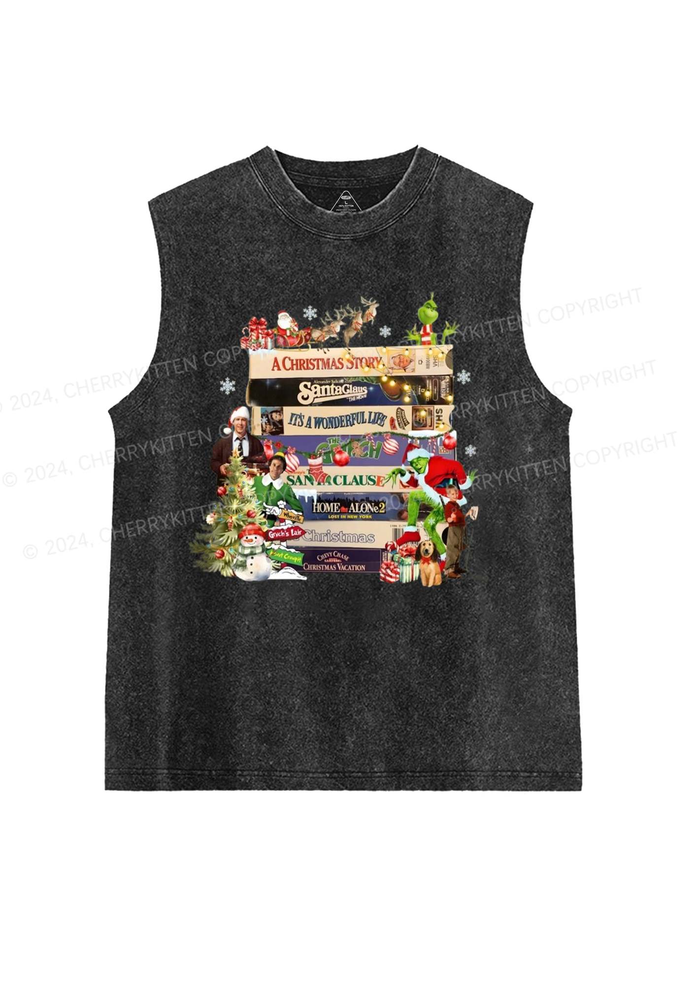 Christmas Vacation Y2K Washed Tank Cherrykitten