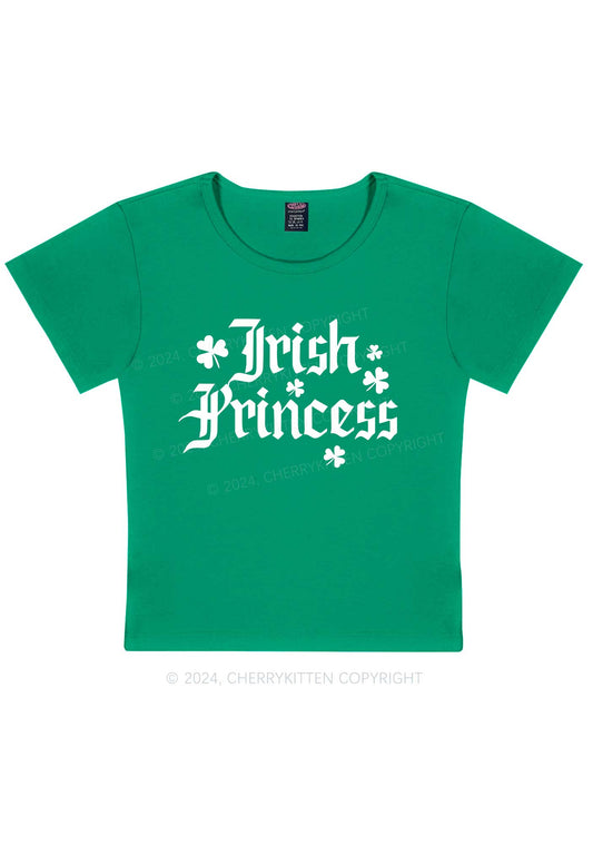 Irish Princess St Patricks Y2K Baby Tee Cherrykitten