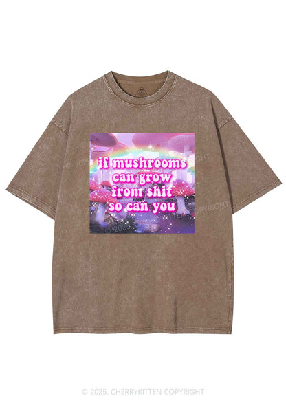 Mushrooms Grow From Shxt Y2K Washed Tee Cherrykitten