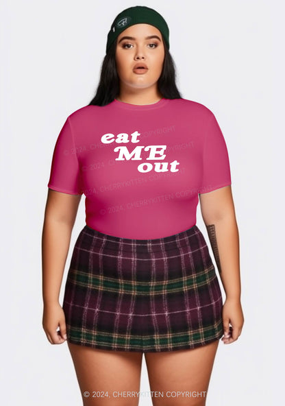 Curvy Eat Me Out Y2K Baby Tee Cherrykitten