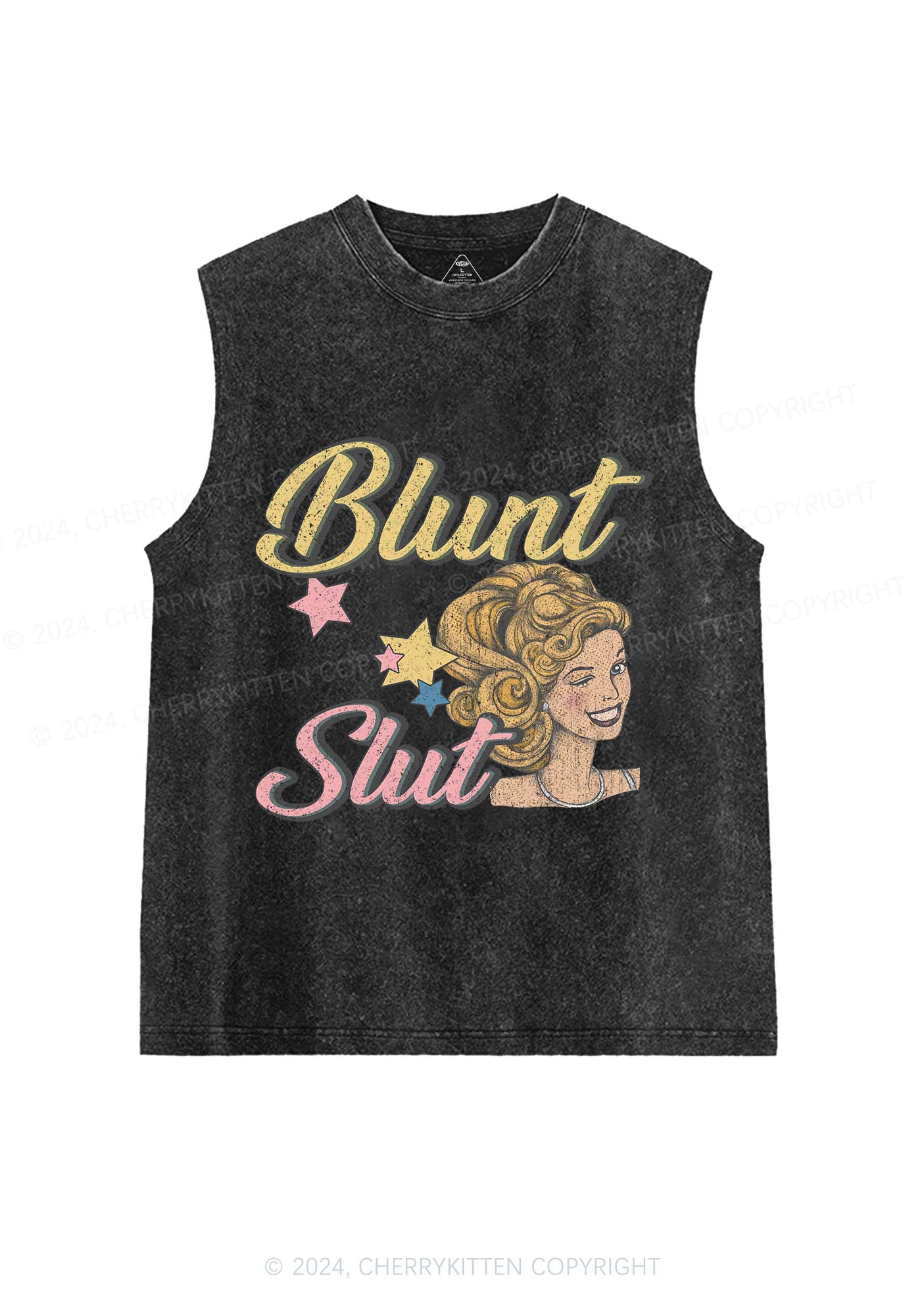 Blunt Slxt Y2K Washed Tank Cherrykitten