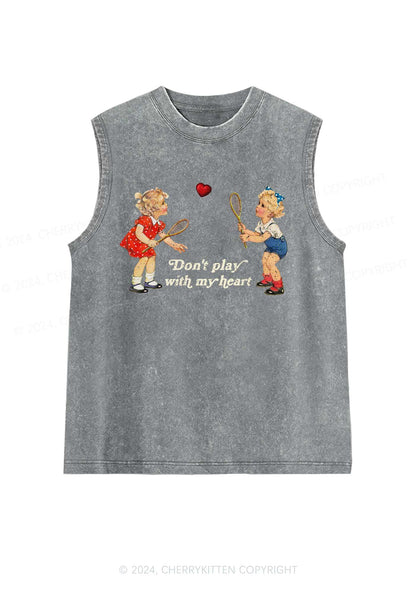 Don't Play With My Heart Y2K Washed Tank Cherrykitten