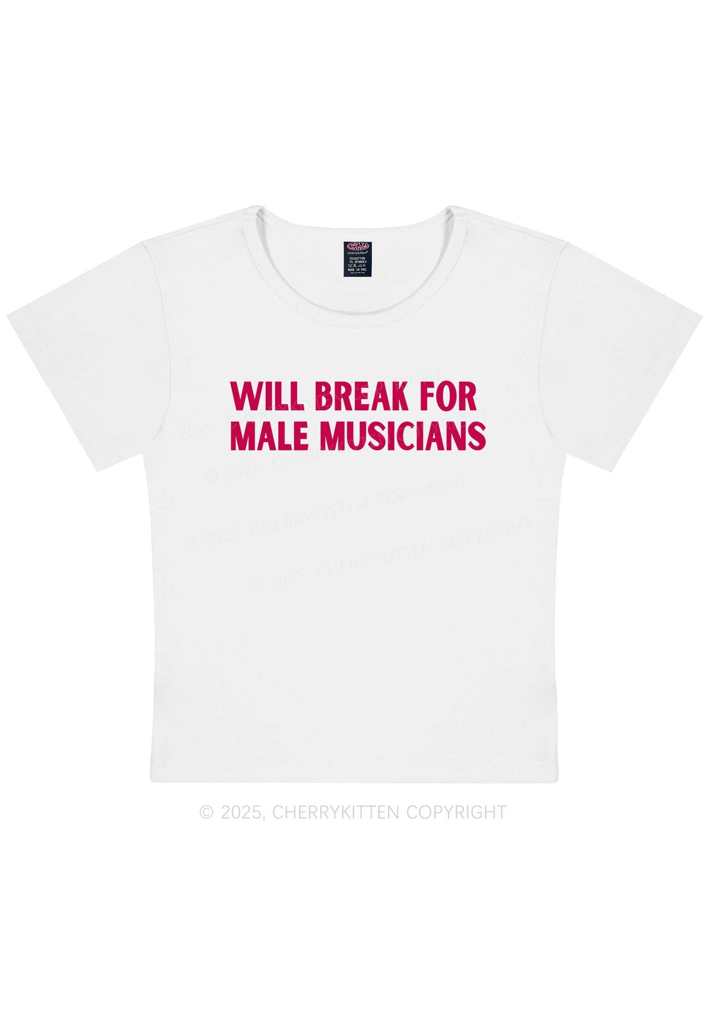 Break For Male Musicians Y2K Baby Tee Cherrykitten