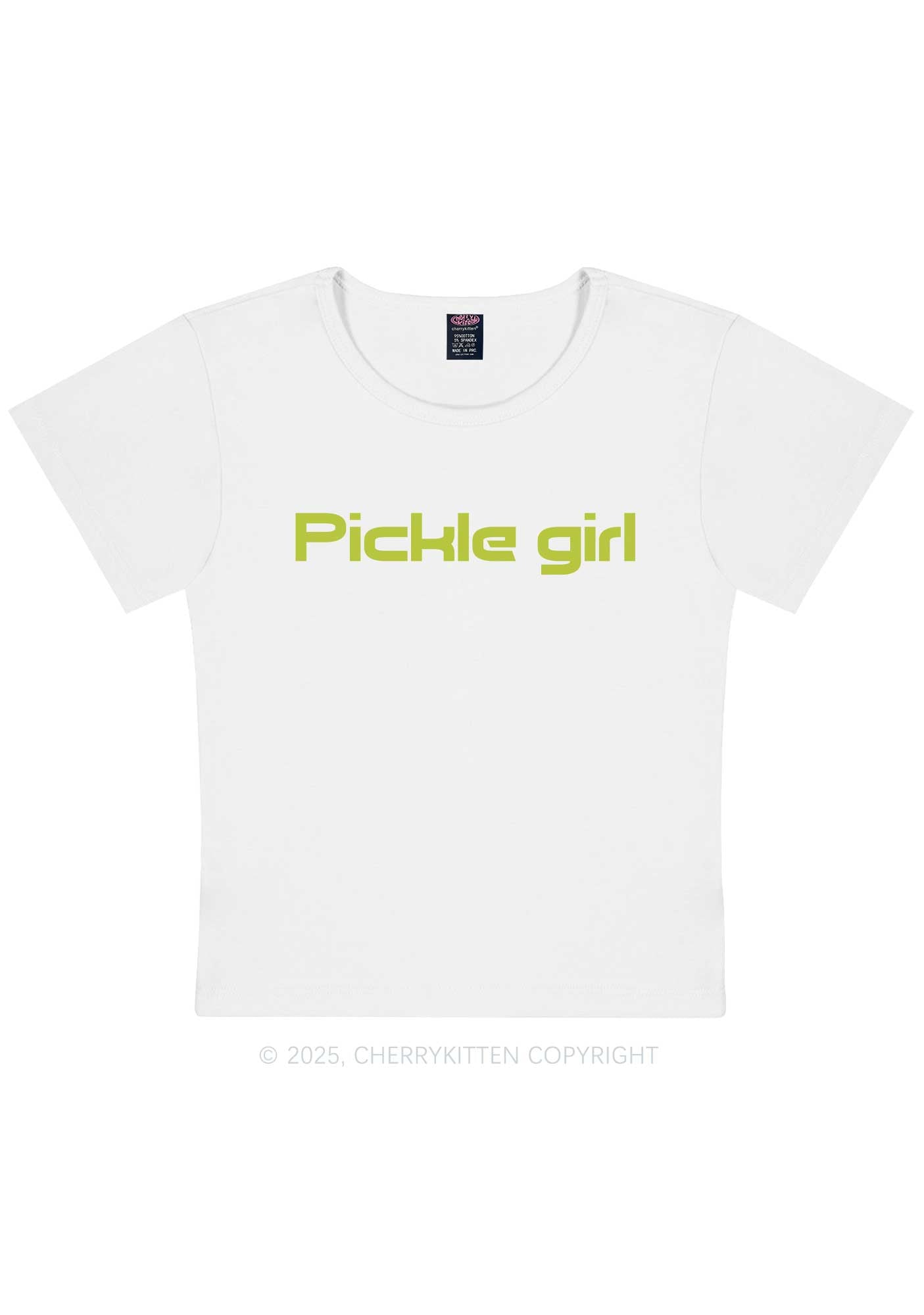 Pickle Girl Y2K Baby Tee Cherrykitten