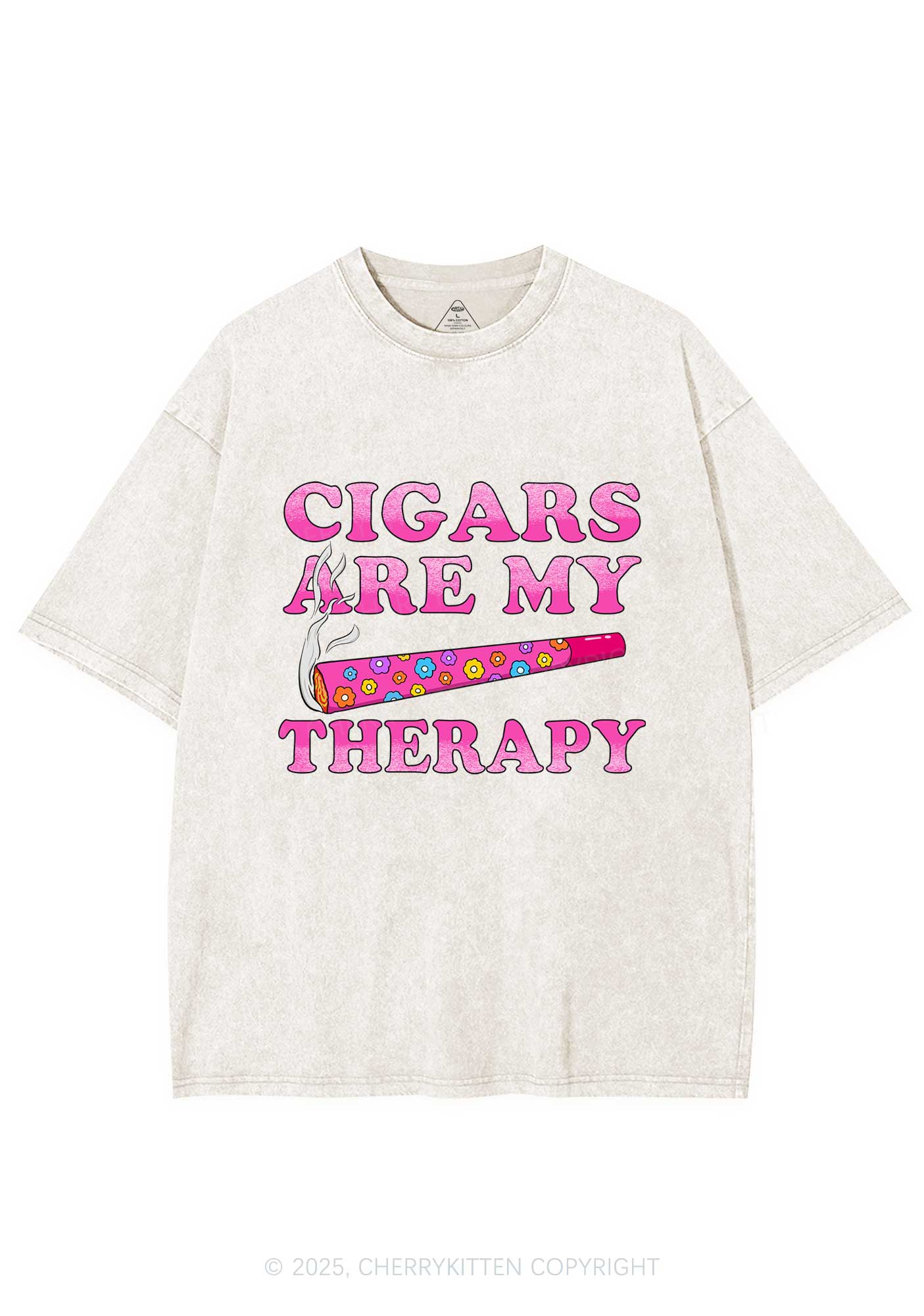 Cigars Are My Therapy Y2K Washed Tee Cherrykitten