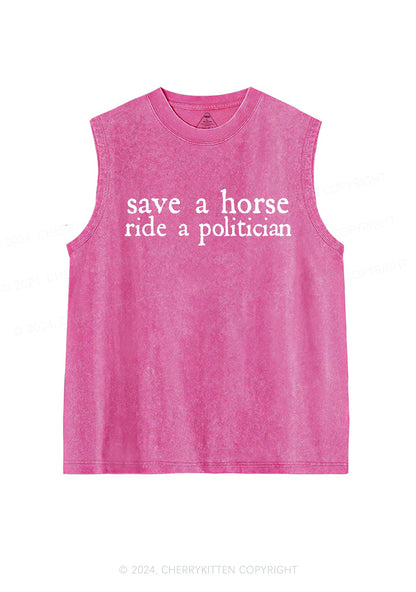 Ride A Politician Y2K Washed Tank Cherrykitten