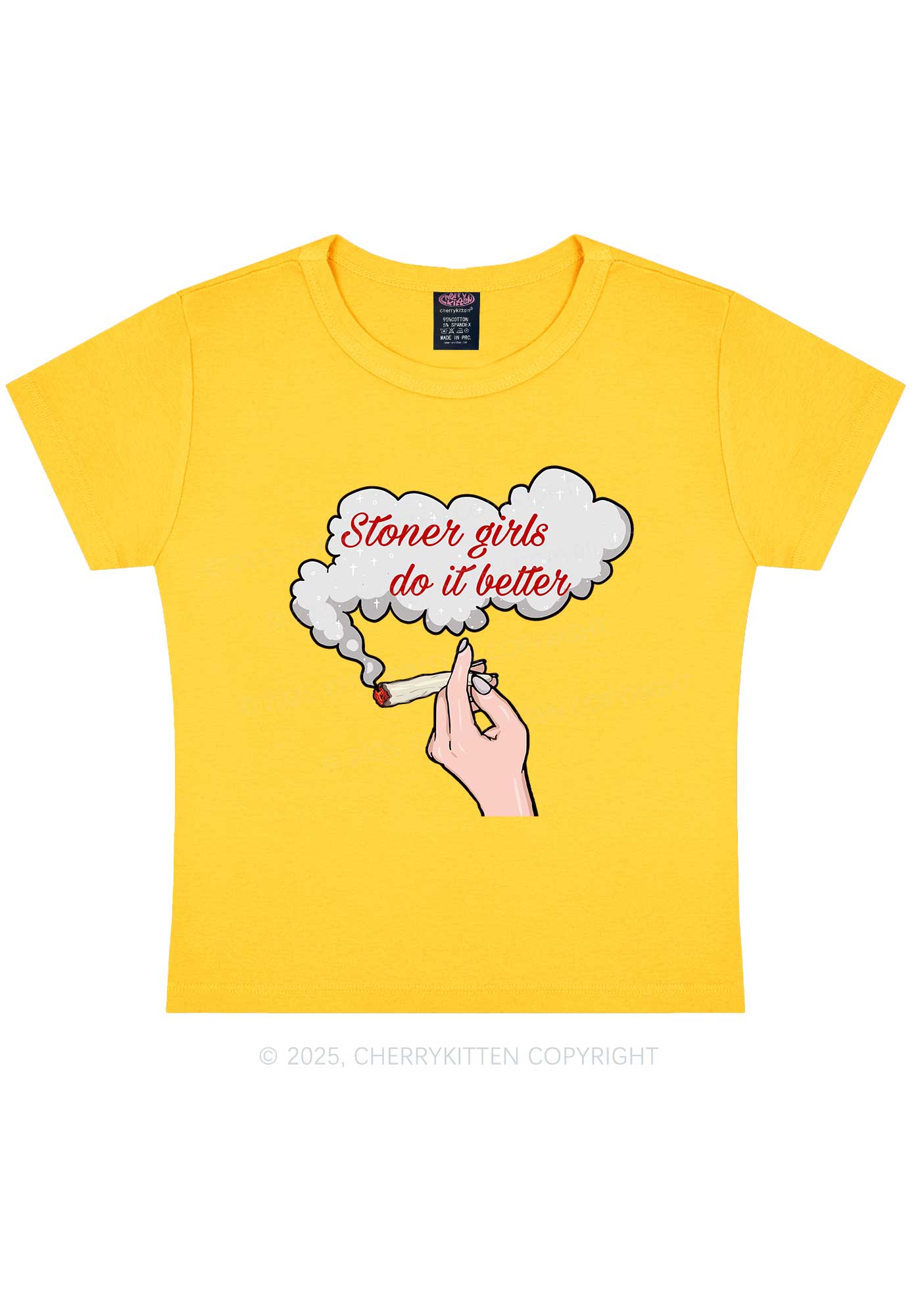 Stoner Girls Do It Better Y2K Baby Tee Cherrykitten