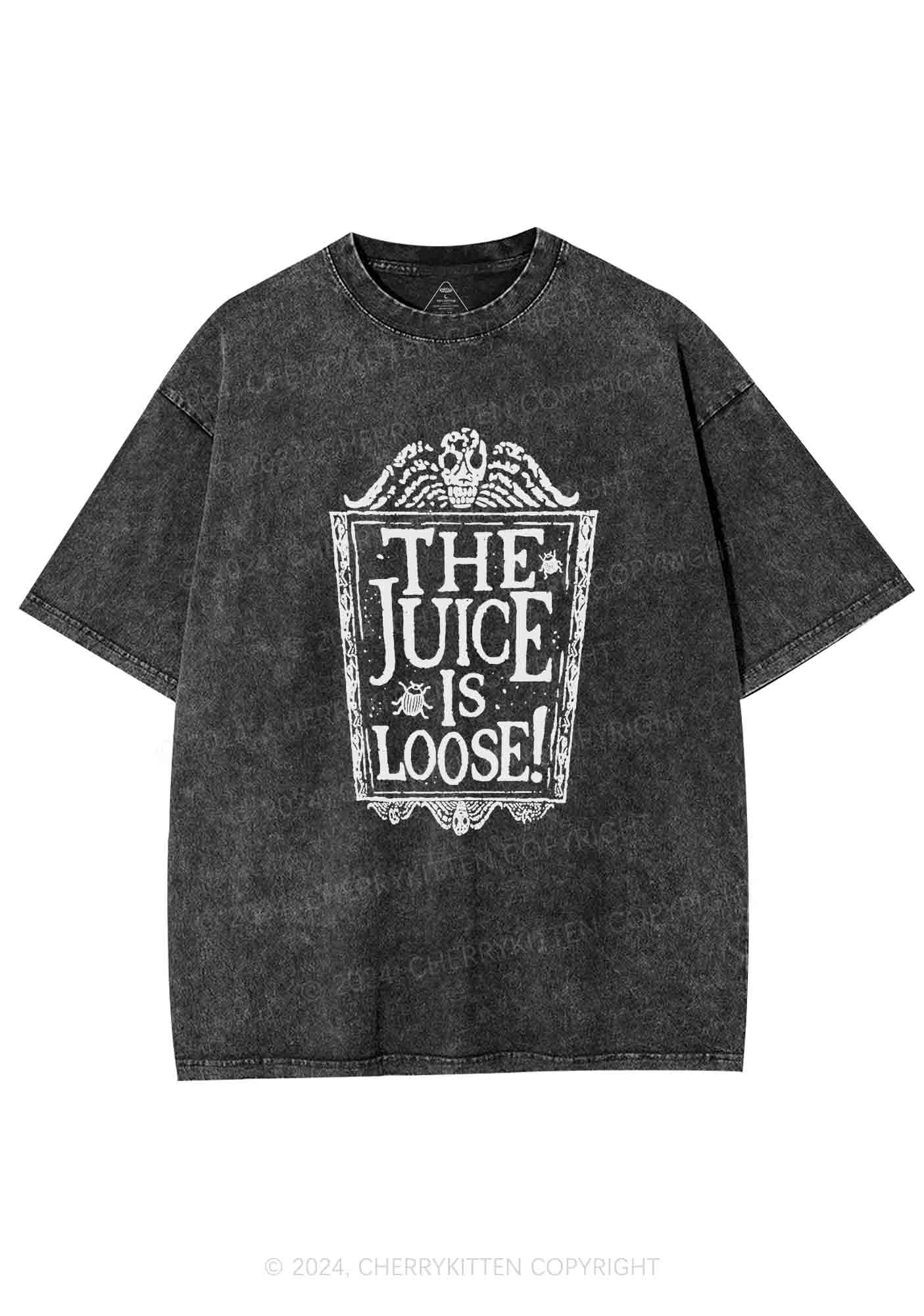 Halloween The Juice Is Loose Y2K Washed Tee Cherrykitten