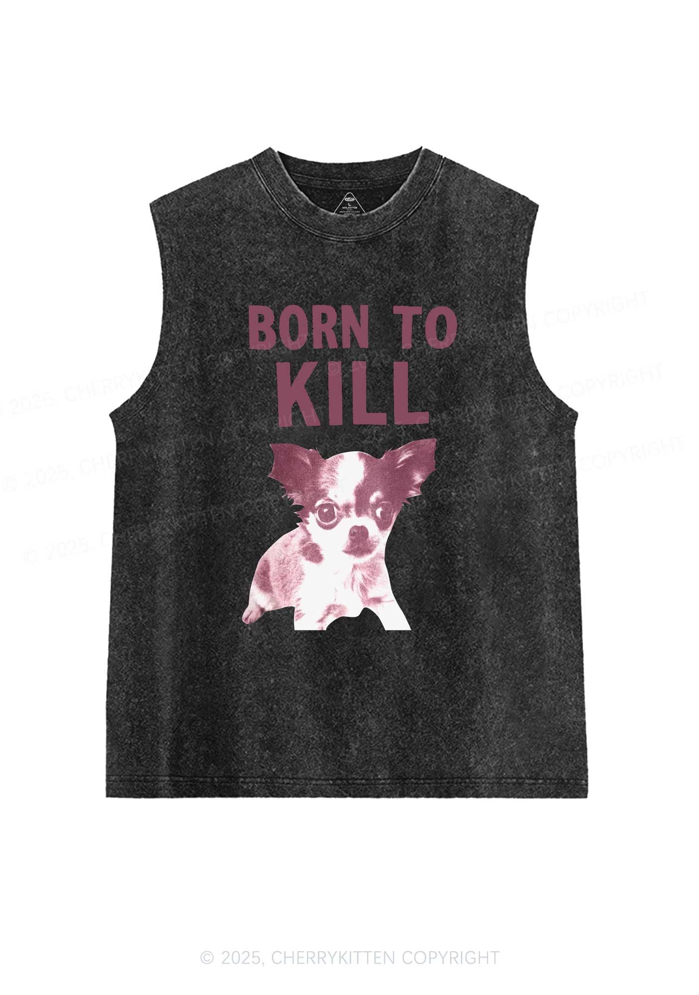 Born To Kill Y2K Washed Tank Cherrykitten