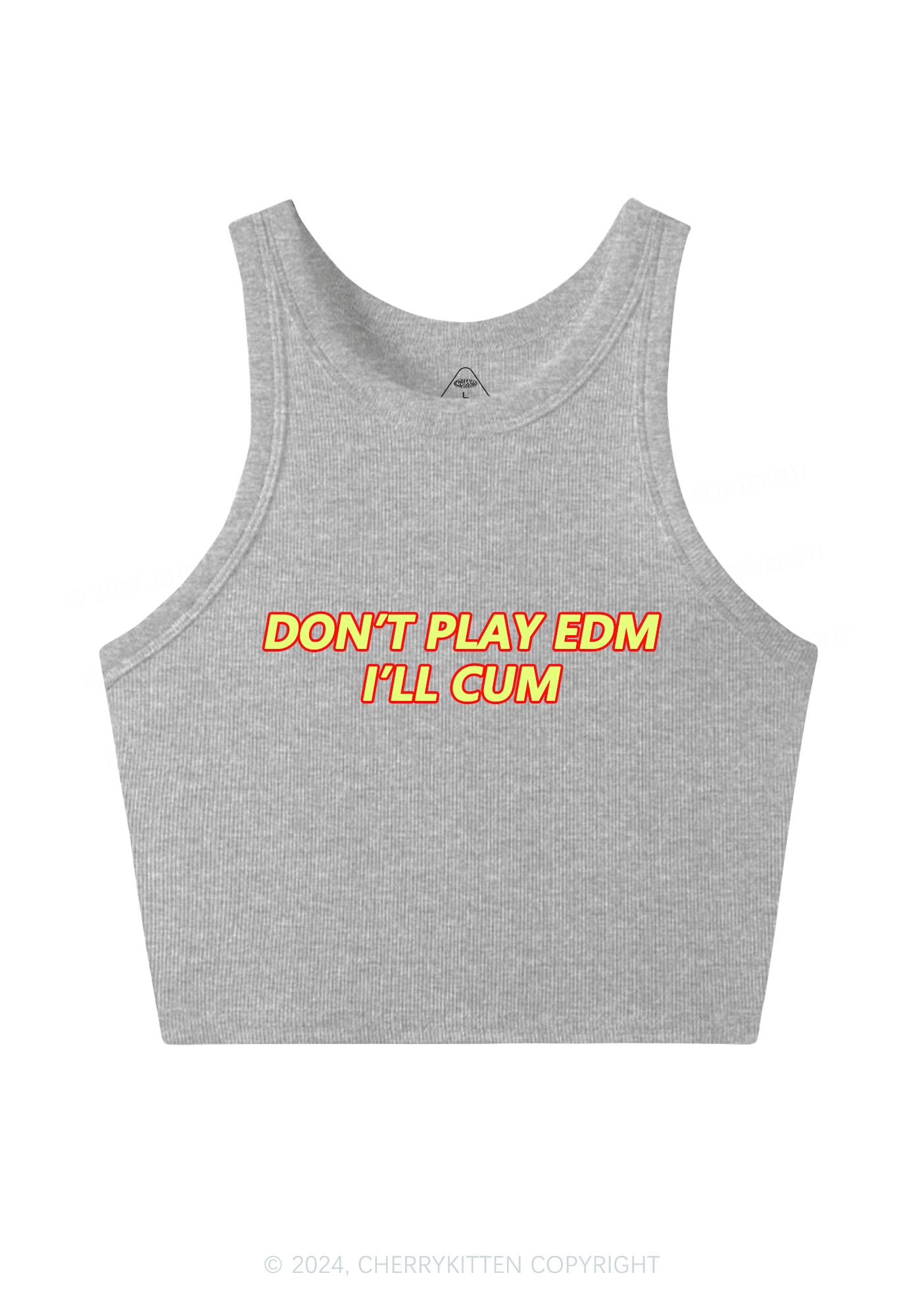 Dont Play Edm Y2K Crop Tank Top Cherrykitten