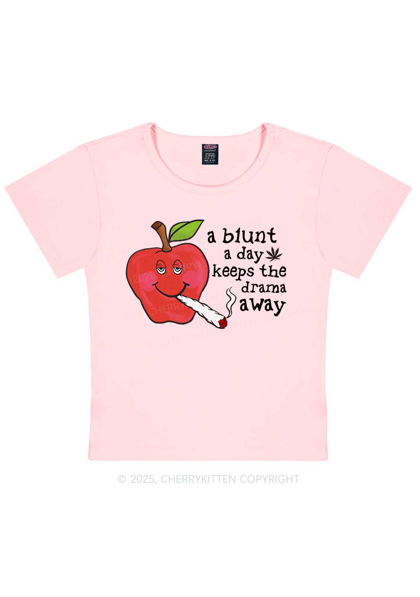 A Blunt A Day Y2K Baby Tee Cherrykitten