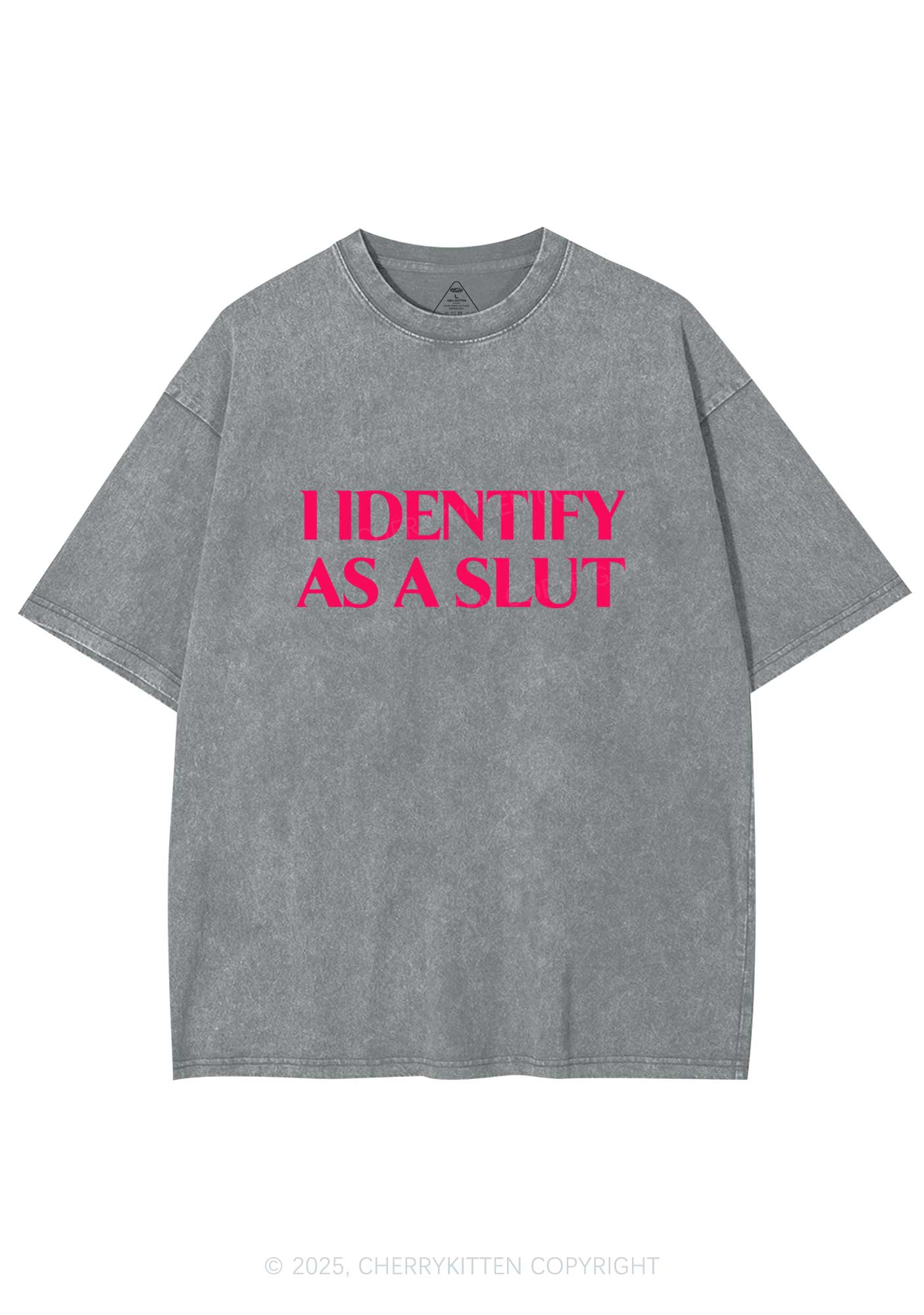 Identify As A Slxt Y2K Washed Tee Cherrykitten