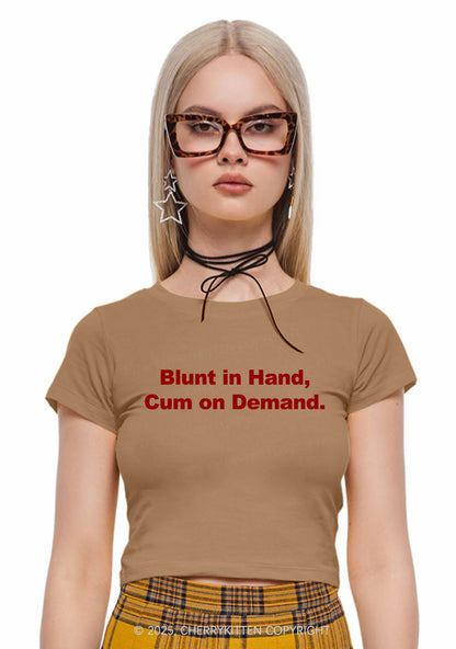 Blunt In Hand Y2K Baby Tee Cherrykitten