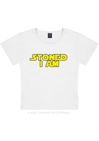 Stoned I Am Y2K Baby Tee Cherrykitten