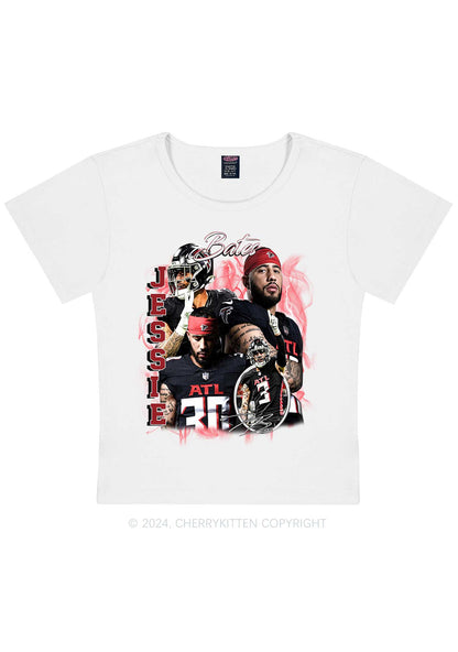 Red Jessie Y2K Super Bowl Baby Tee Cherrykitten