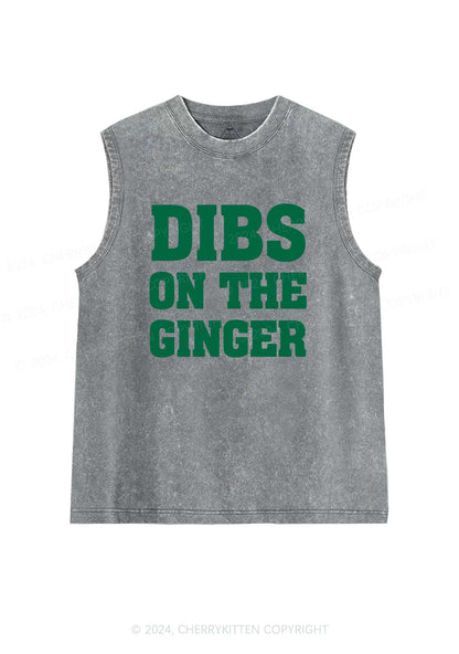 Dibs On The Ginger St Patricks Y2K Washed Tank Cherrykitten