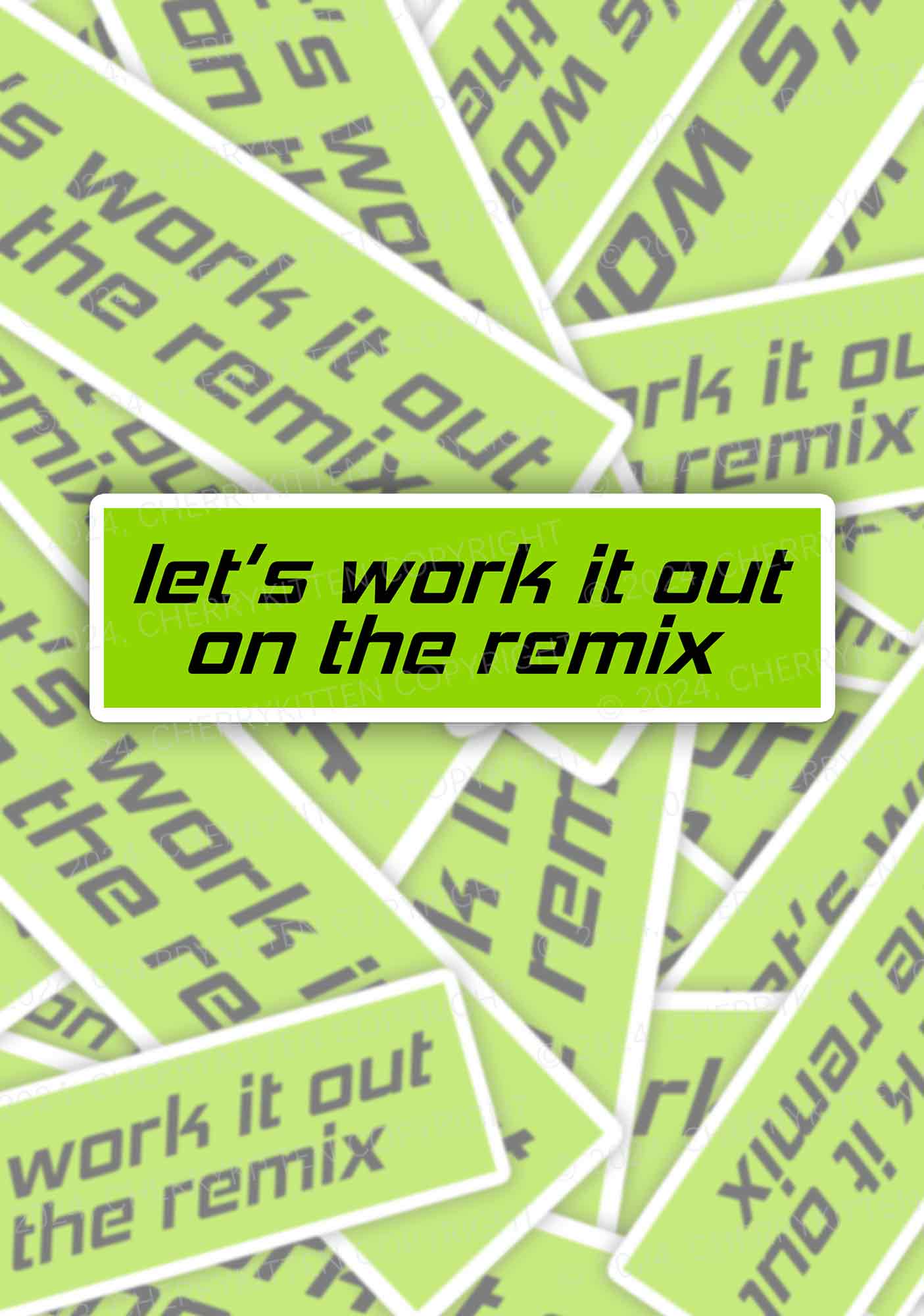 Let's Work It Out 1Pc Y2K Sticker Cherrykitten