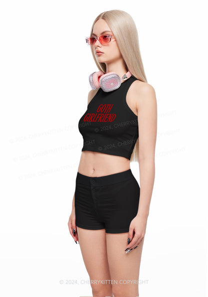 Goth Girlfriend Y2K Crop Tank Top Cherrykitten