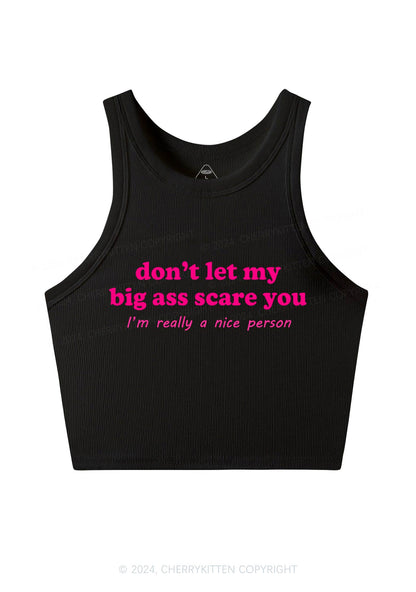 Big Axx Scare You Y2K Crop Tank Top Cherrykitten