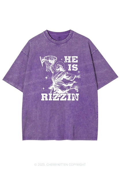 He Is Rizzin Y2K Washed Tee Cherrykitten