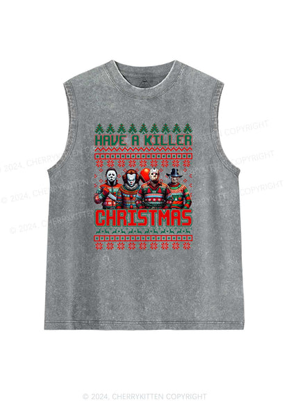 Christmas Have A Killer Y2K Washed Tank Cherrykitten