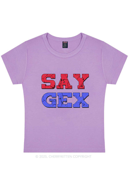 Say Gex Y2K Baby Tee Cherrykitten