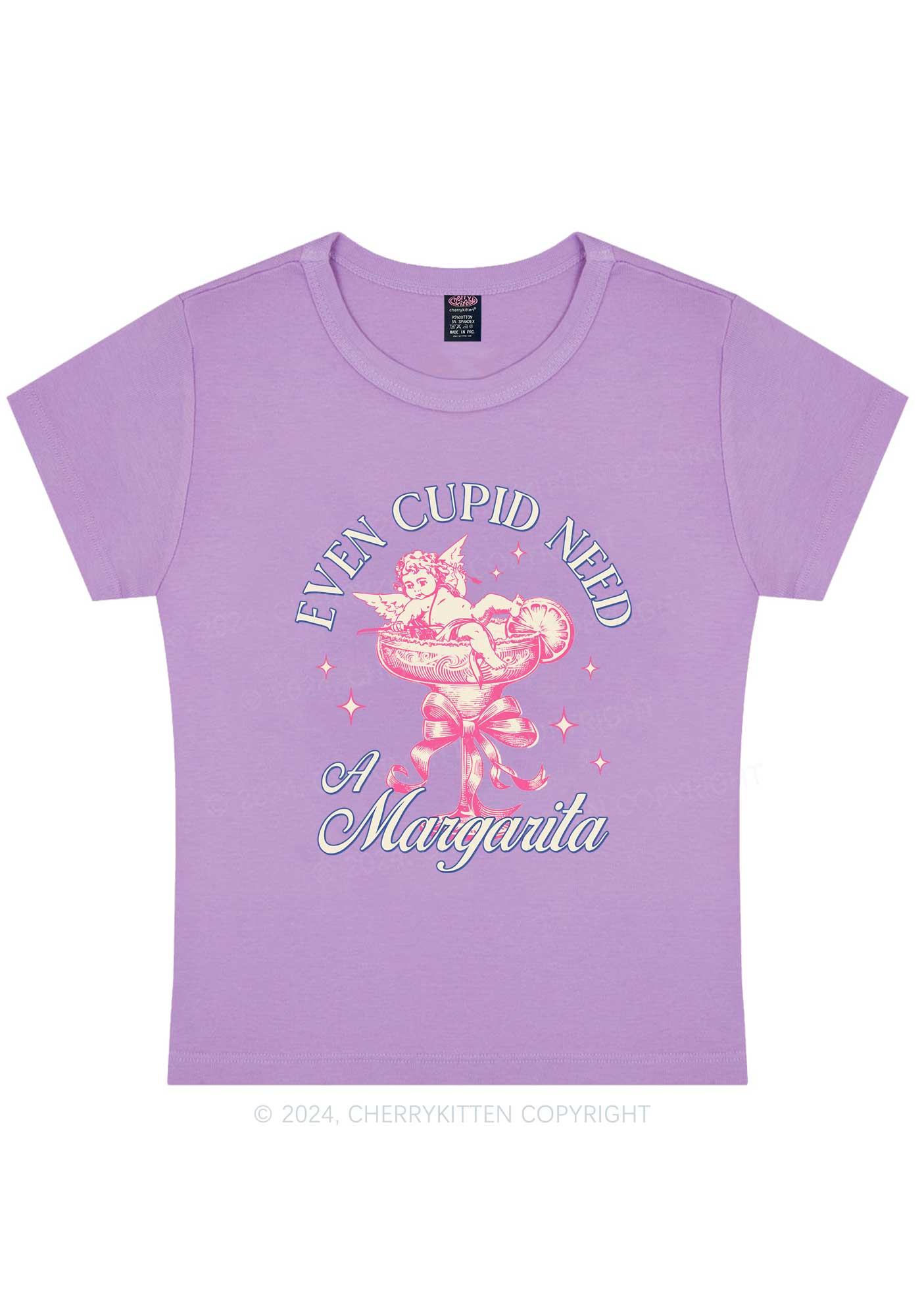 Cupid Needs Margarita Y2K Valentine's Day Baby Tee Cherrykitten