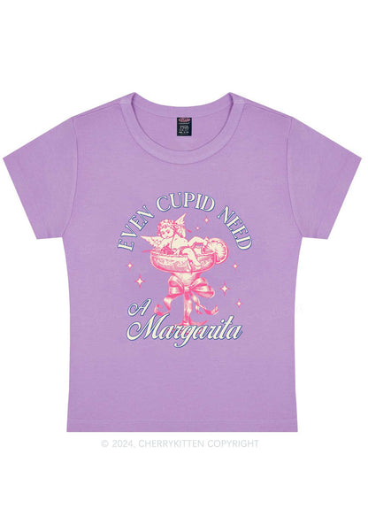 Cupid Needs Margarita Y2K Valentine's Day Baby Tee Cherrykitten