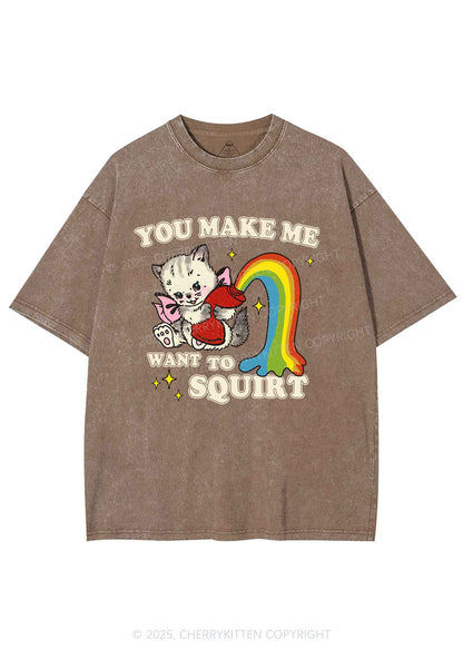 You Make Me Squirt Y2K Washed Tee Cherrykitten