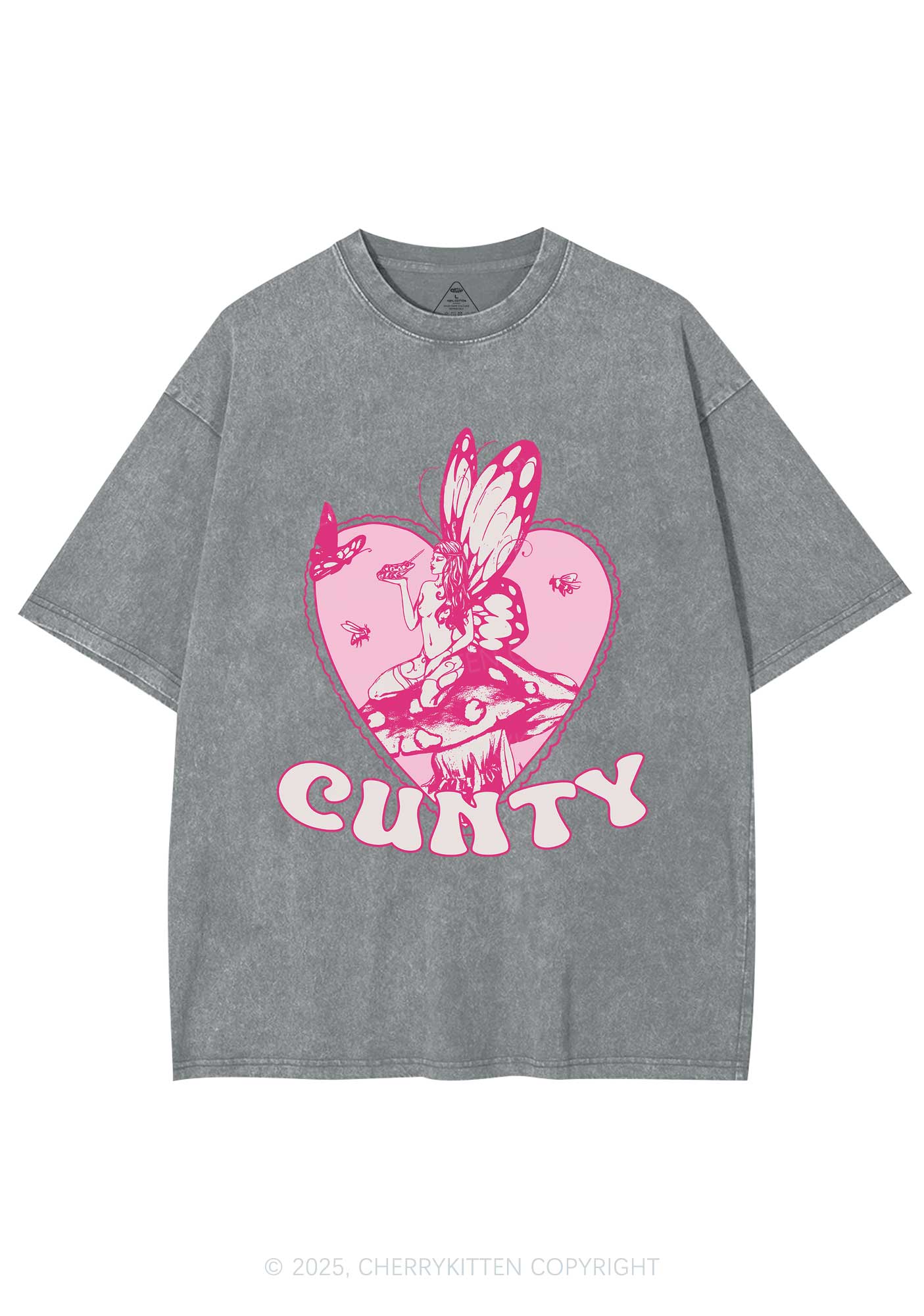 Butterfly Cxnty Y2K Washed Tee Cherrykitten