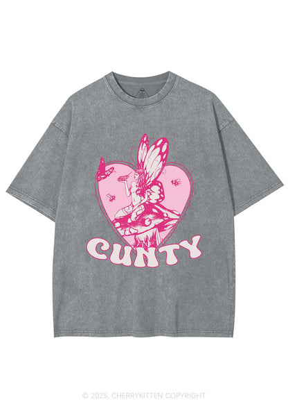 Butterfly Cxnty Y2K Washed Tee Cherrykitten