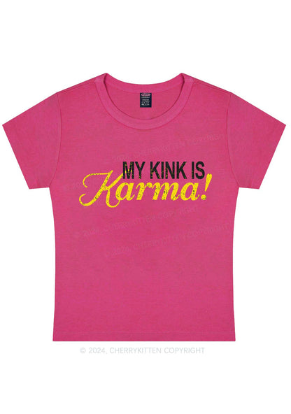 My Kink Is Karma Y2K Baby Tee Cherrykitten