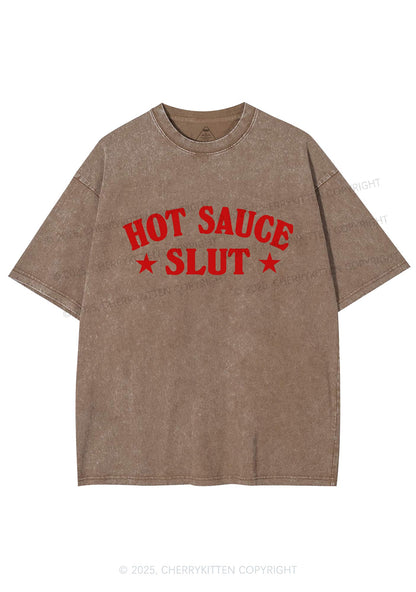 Hot Sauce Slxt Y2K Washed Tee Cherrykitten