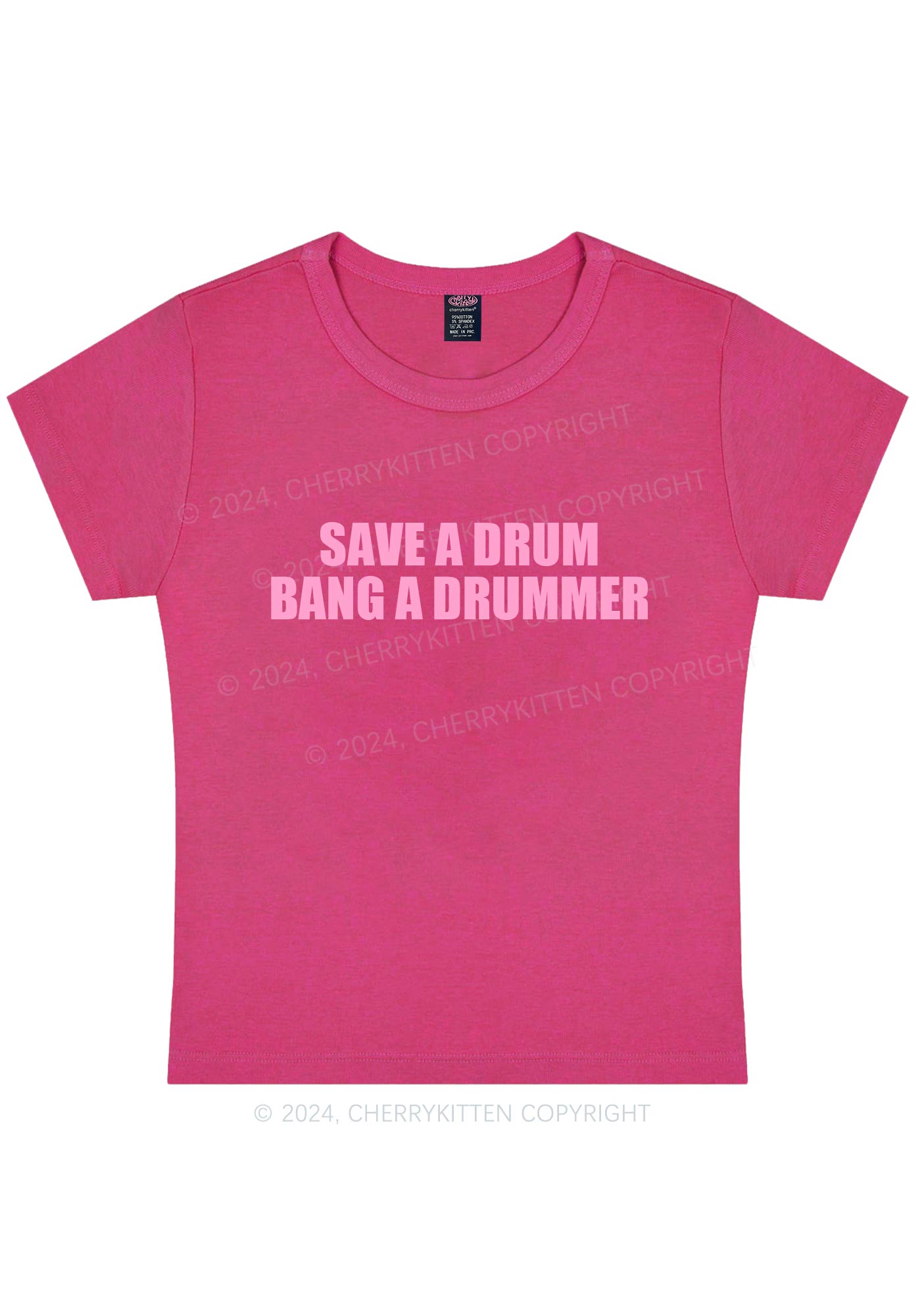 Save A Drum Y2K Baby Tee Cherrykitten