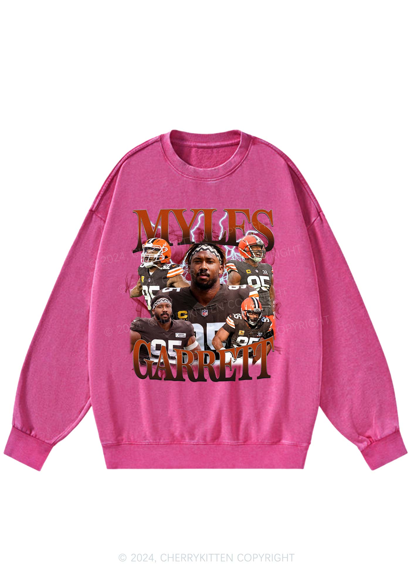 Red Myles Y2K Super Bowl Washed Sweatshirts Cherrykitten