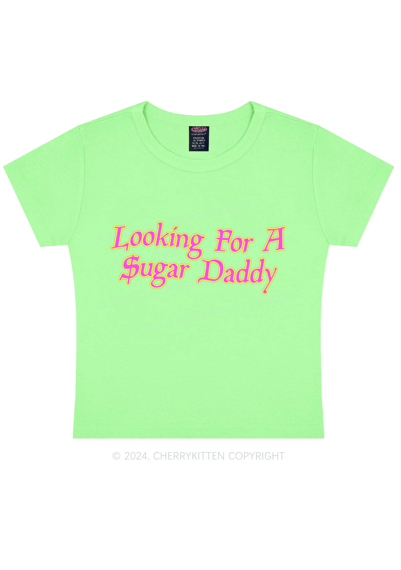 Looking For Sugar Daddy Y2K Baby Tee Cherrykitten