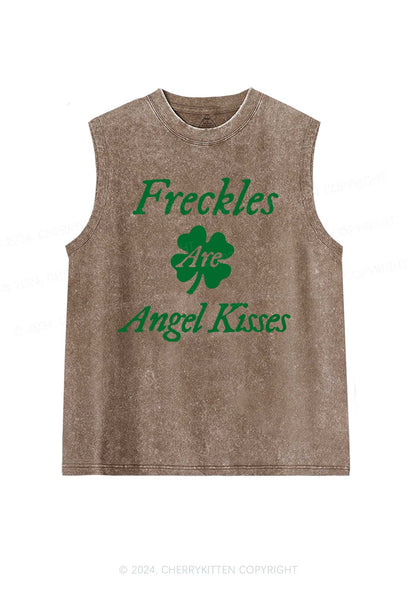 Freckles Are Angel Kisses St Patricks Y2K Washed Tank Cherrykitten