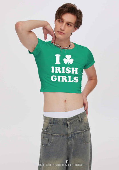 Irish Girls St Patricks Y2K Baby Tee Cherrykitten