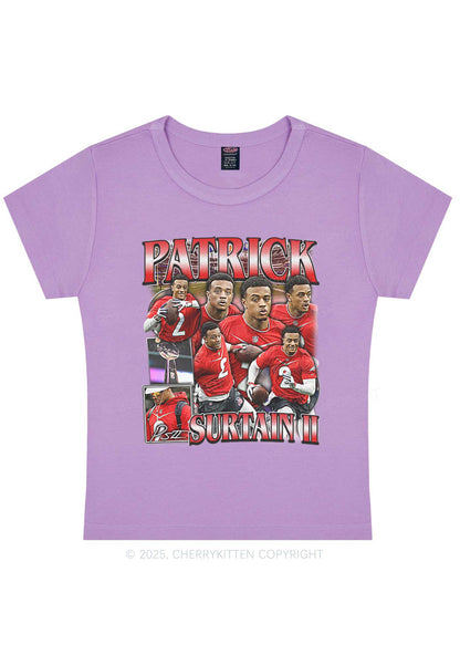 Red Patrick Y2K Super Bowl Baby Tee Cherrykitten