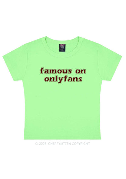 Famous On Onlyfans Y2K Baby Tee Cherrykitten