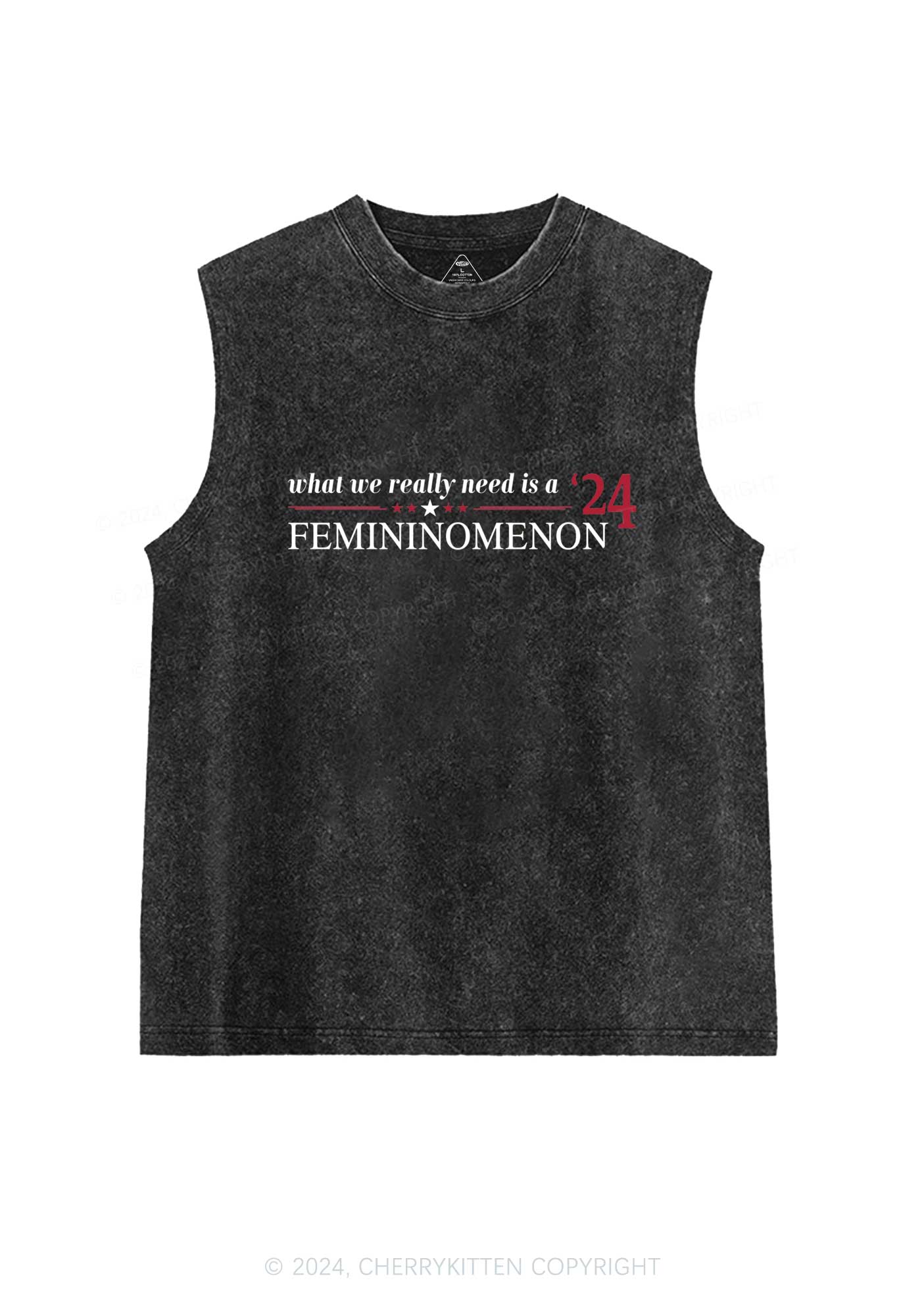 We Need Femininomenon Y2K Washed Tank Cherrykitten