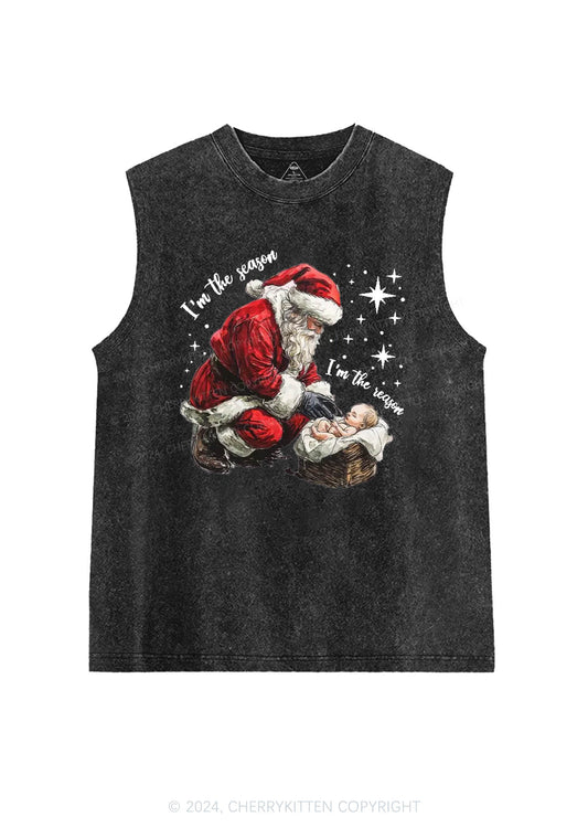 Christmas I'm The Season Y2K Washed Tank Cherrykitten