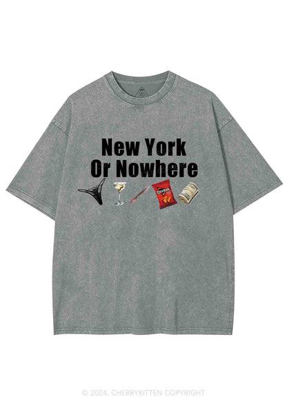 New York Or Nowhere Y2K Washed Tee Cherrykitten